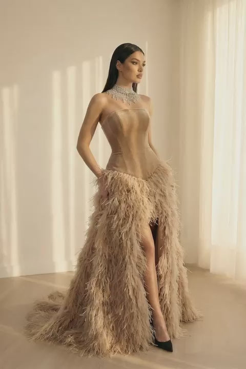 Vienne feather dress